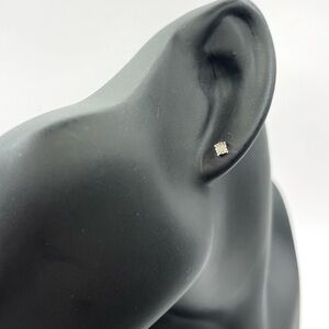 Natural Diamond Tiny Stud Earrings 925 Sterling Silver